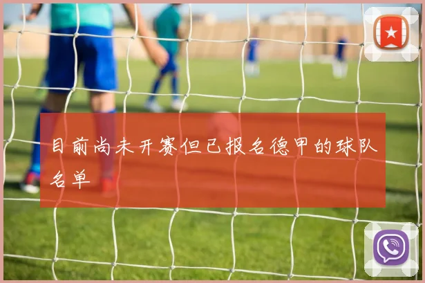 目前尚未开赛但已报名德甲的球队名单